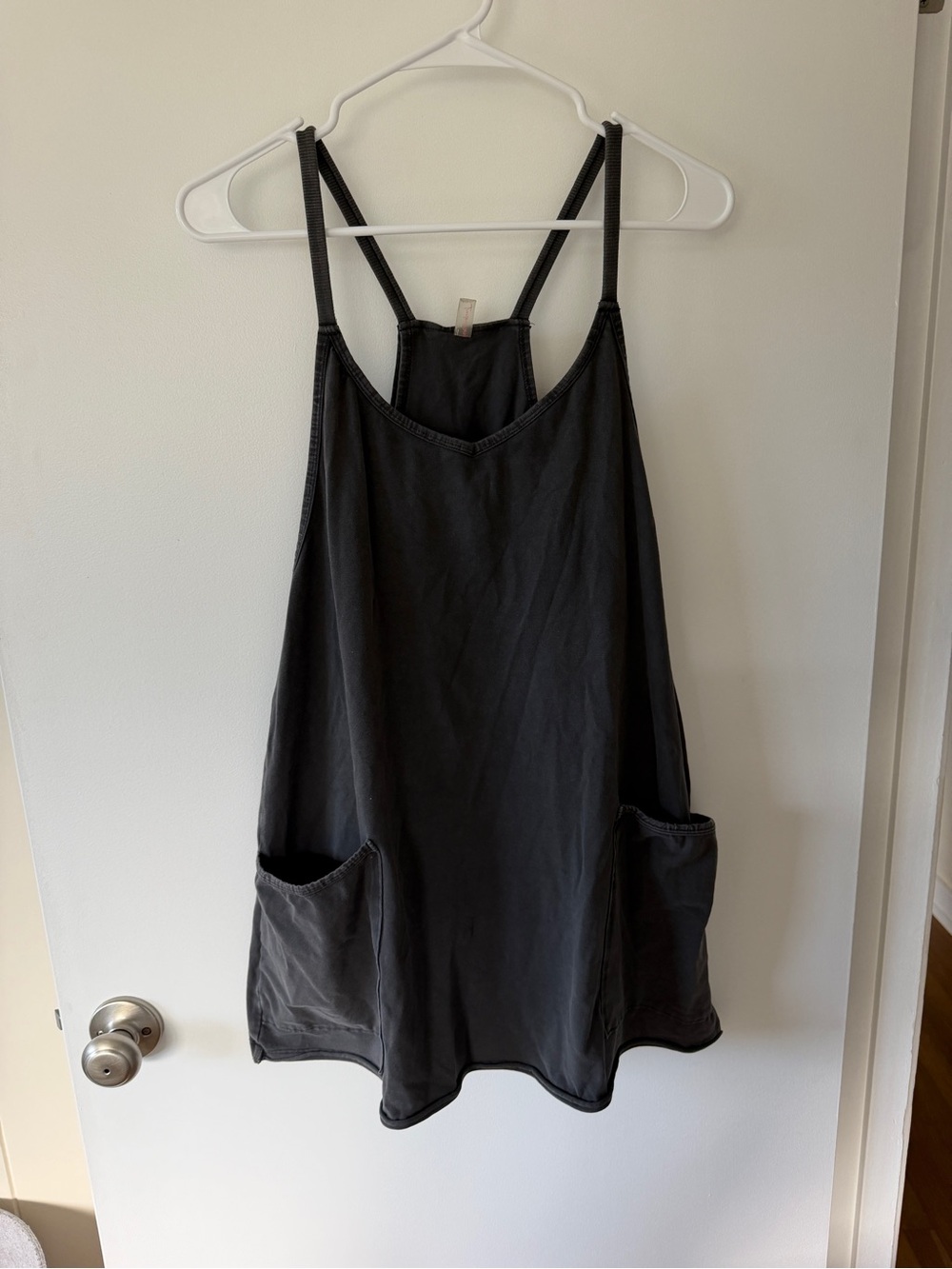 FP Movement Free People Hot Shot Mini Dress Dark Gray Size Medium - Picture 3 of 10